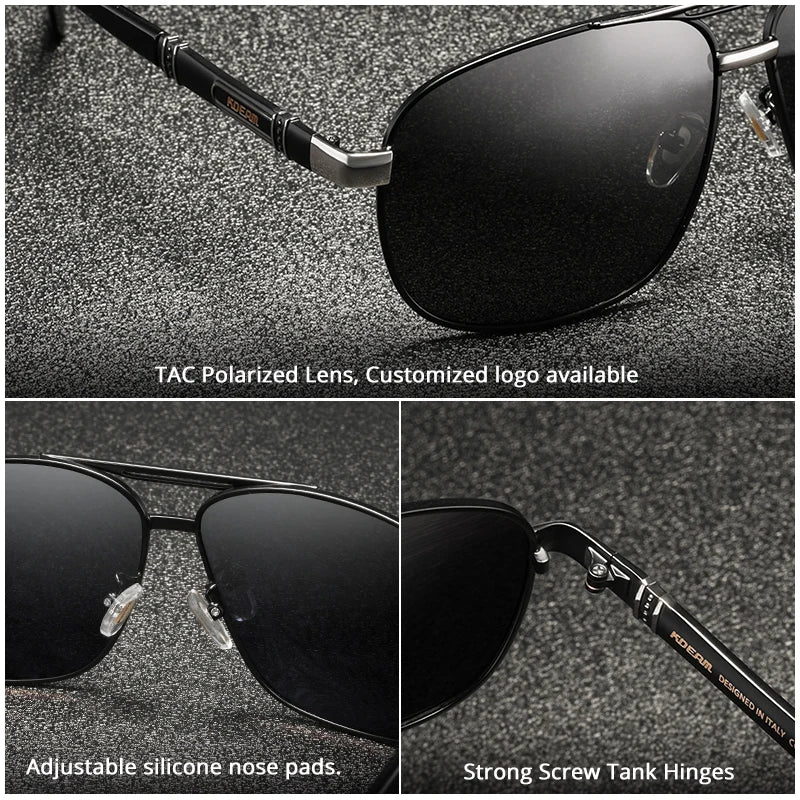 Sonnenbrille Al-Mg quadratisch polarisiert Outdoor UV400 Herren Damen