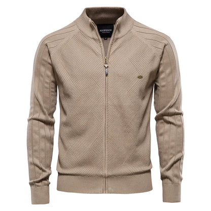 Männer Strickjacke aus hochwertiger Baumwolle im Casual-Stil für den Winter