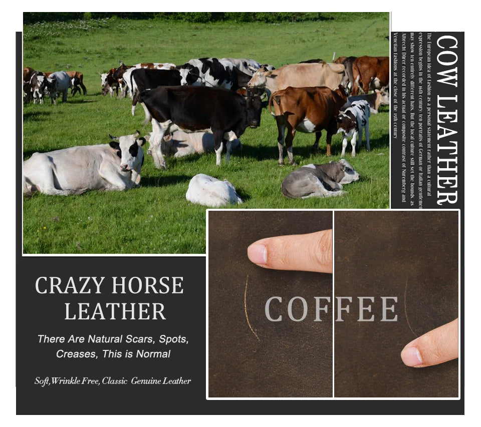 Braune Crazy-Horse-Leder-Umhängetasche mit natürlicher Narbung in Kaffeetönung