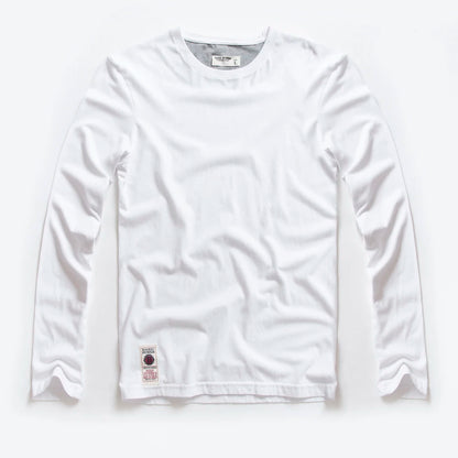 Herren Langarm T-Shirt aus Baumwolle in einfarbigem Design für Frühling und Herbst