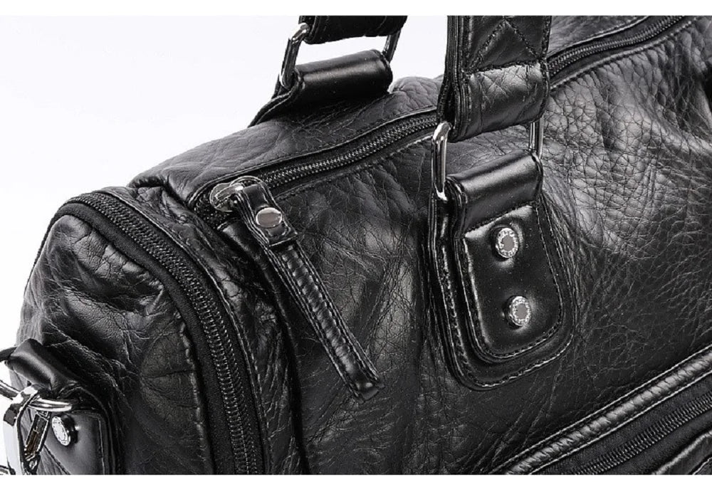 Damen-Schultertasche aus PU-Leder mit Top-Griff und extrem großem Fassungsvermögen für Alltag