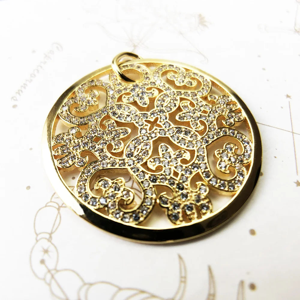 Damen-Charm-Anhänger Blumen Ornament Böhmen Seele aus Sterlingsilber