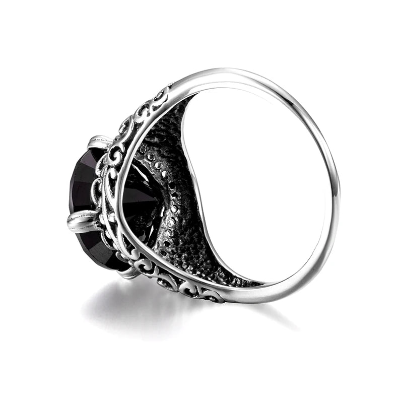 Damen-Ring Mit Zirkon Stein Aus 925 Sterling Silber Im Antik Stil Für Festliche Anlässe