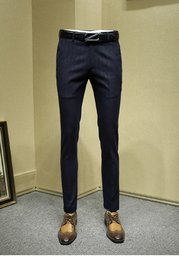 Herren-Anzugset aus 50% Wolle, Slim Fit, grau, für Herbst und Winter, bestehend aus Blazer, Weste und Hose – ideal für Hochzeiten und formelle Anlässe, auch in großen Größen erhältlich.
