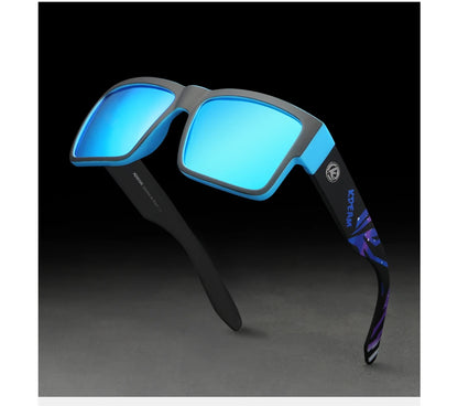 Sonnenbrille quadratisch polarisiert UV400 Punk-Stil elastisch Herren