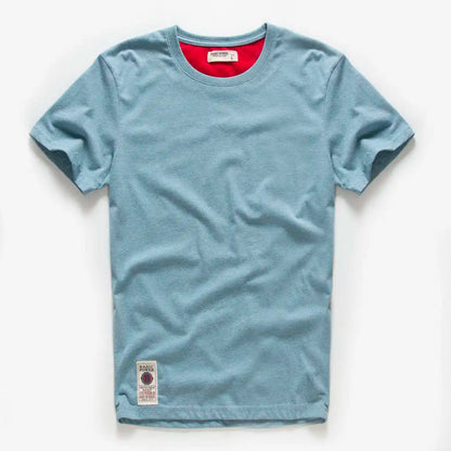 Herren T-Shirt aus weichem Lycra mit kurzem Arm in einfarbigem Design
