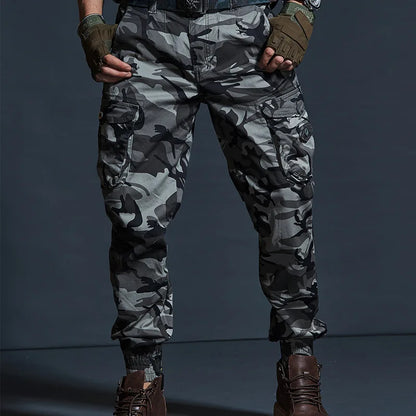 Herren Cargo Hose im lässigen Baggy-Stil mit mehreren Taschen aus Baumwolle