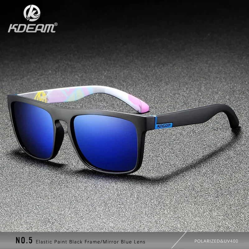 Sonnenbrille quadratisch polarisiert elastisch Spiegel 17 Farben Unisex