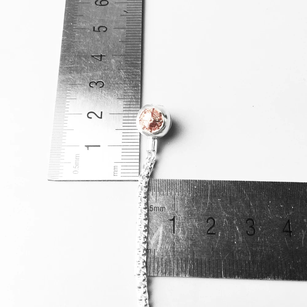 Damen-Halskette Basic Roségold Gliederkette aus Sterlingsilber