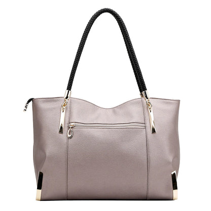Damen Handtasche aus Rindsleder – Elegante Schultertasche mit Reißverschluss und großem Stauraum