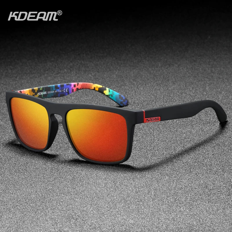 Sonnenbrille quadratisch polarisiert elastisch Spiegel 17 Farben Unisex