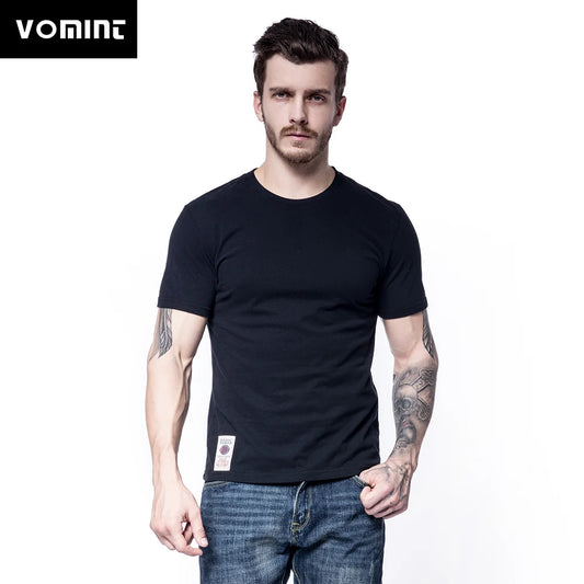 Herren T-Shirt aus weichem Lycra mit kurzem Arm in einfarbigem Design