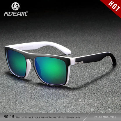 Sonnenbrille quadratisch polarisiert elastisch Spiegel 17 Farben Unisex