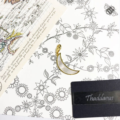 Damen-Charm-Anhaenger Mond gold aus Sterlingsilber