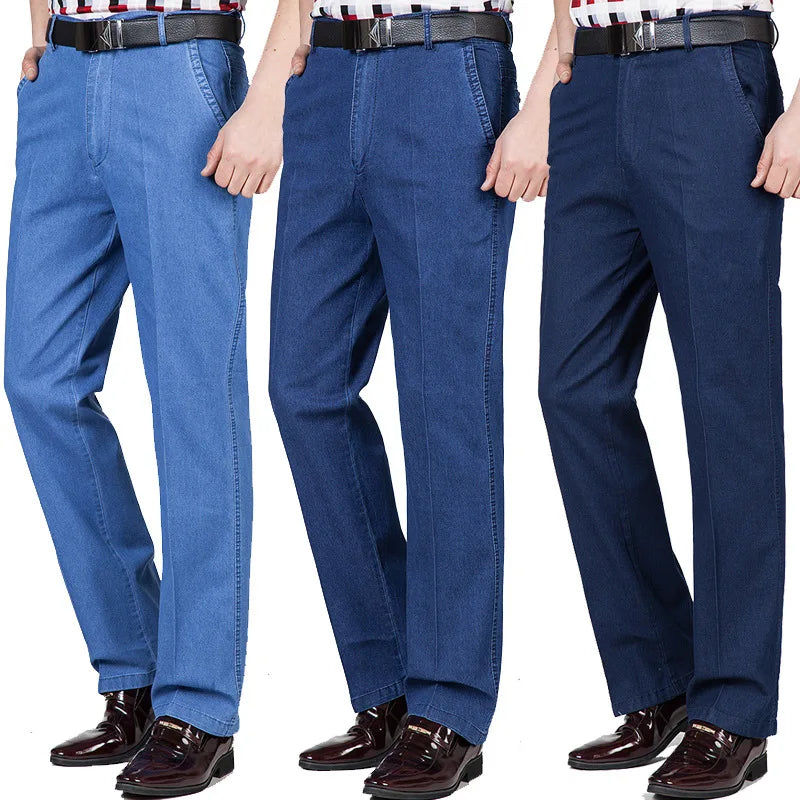 Herren Jeans im hohen Taillenschnitt für Freizeit und Business in Plusgröße
