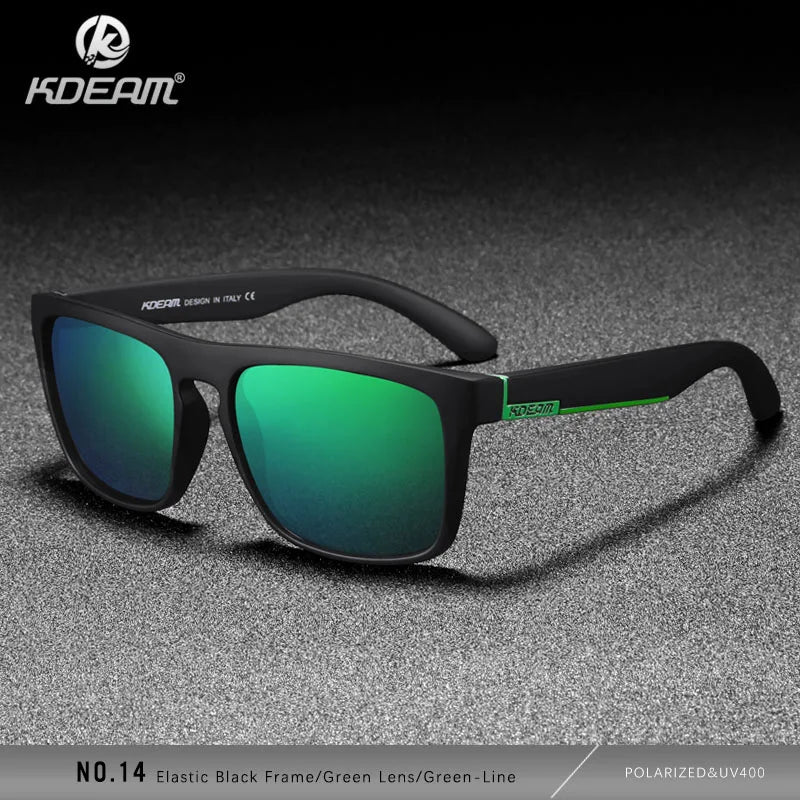 Sonnenbrille quadratisch polarisiert elastisch Spiegel 17 Farben Unisex