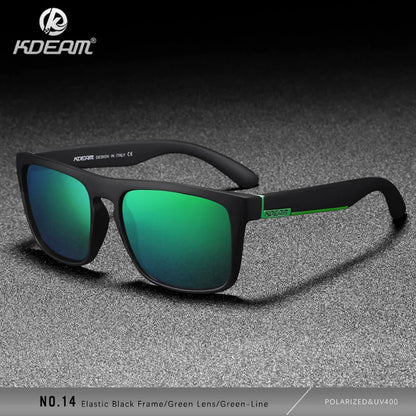 Sonnenbrille quadratisch polarisiert elastisch Spiegel 17 Farben Unisex