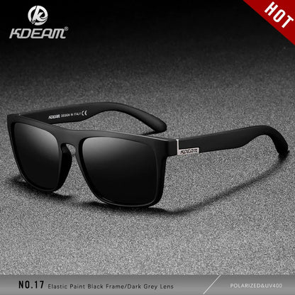 Sonnenbrille quadratisch polarisiert elastisch Spiegel 17 Farben Unisex