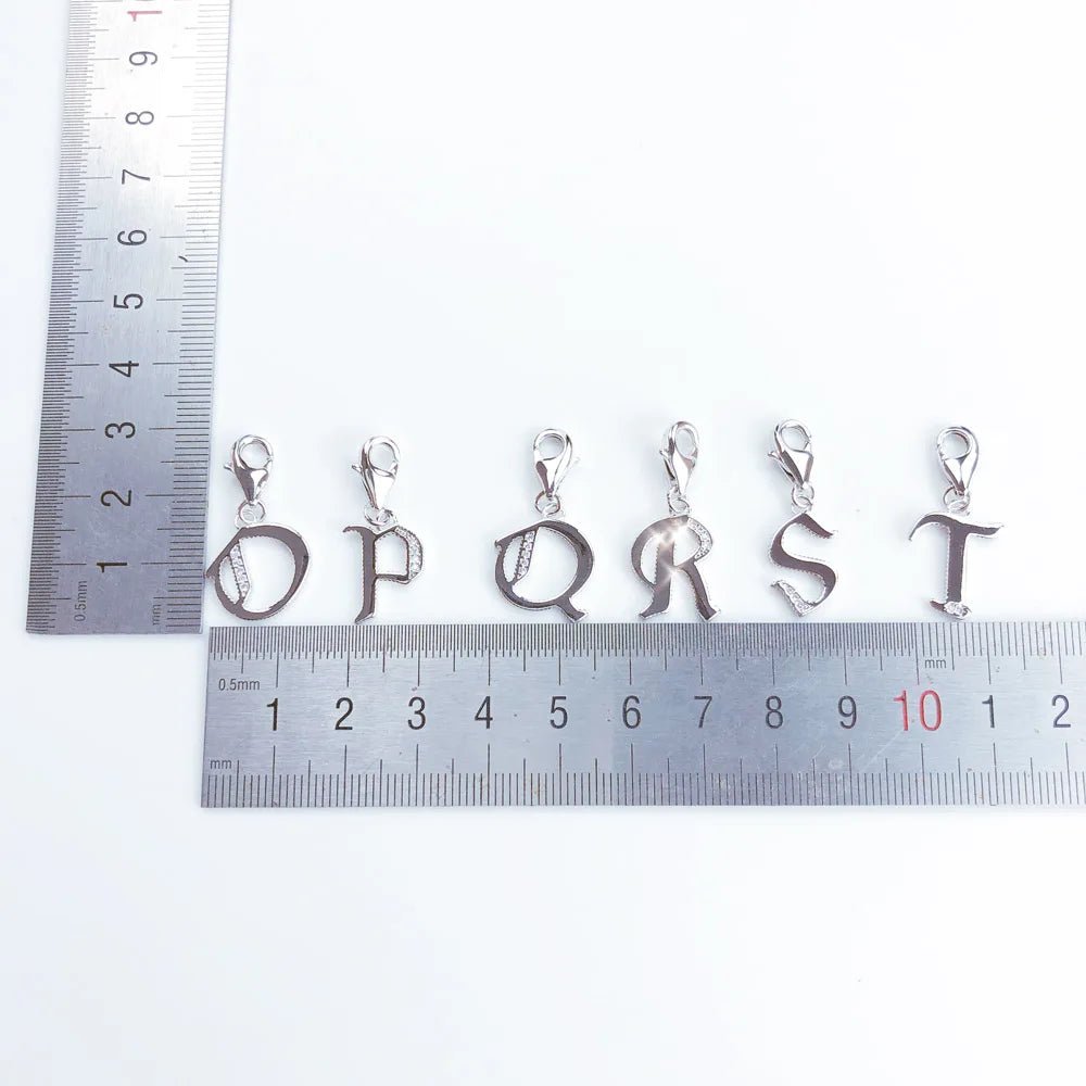 Damen-Charm-Anhänger Buchstaben ABC Glück II aus Sterlingsilber
