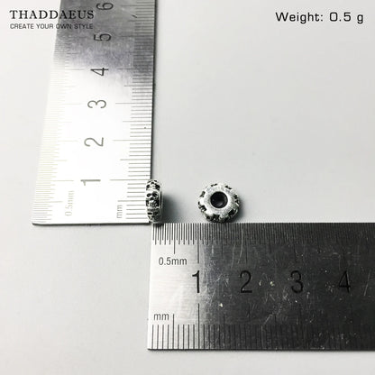 Damen-Charm-Anhänger Perlenstopper Karma trendig aus Sterlingsilber