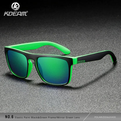 Sonnenbrille quadratisch polarisiert elastisch Spiegel 17 Farben Unisex