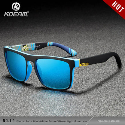Sonnenbrille quadratisch polarisiert elastisch Spiegel 17 Farben Unisex