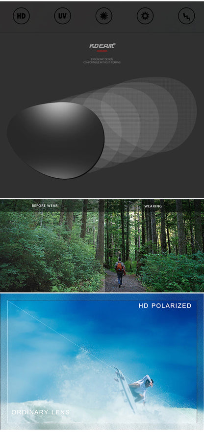 Sonnenbrille Sport polarisiert photochrom Fahren auffällige Farben Hartbox