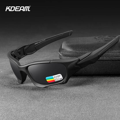 Sonnenbrille Sport Schild polarisiert gebogener Rahmen widerstandsfähig Unisex