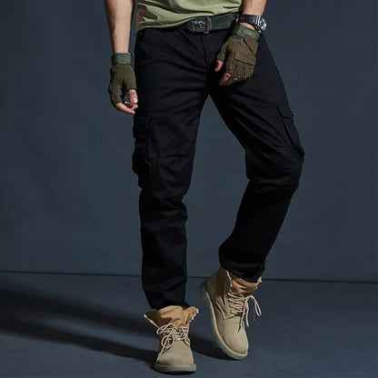 Männer Cargo Hosen im Military Style mit wasserdichten Taschen für Casual-Look