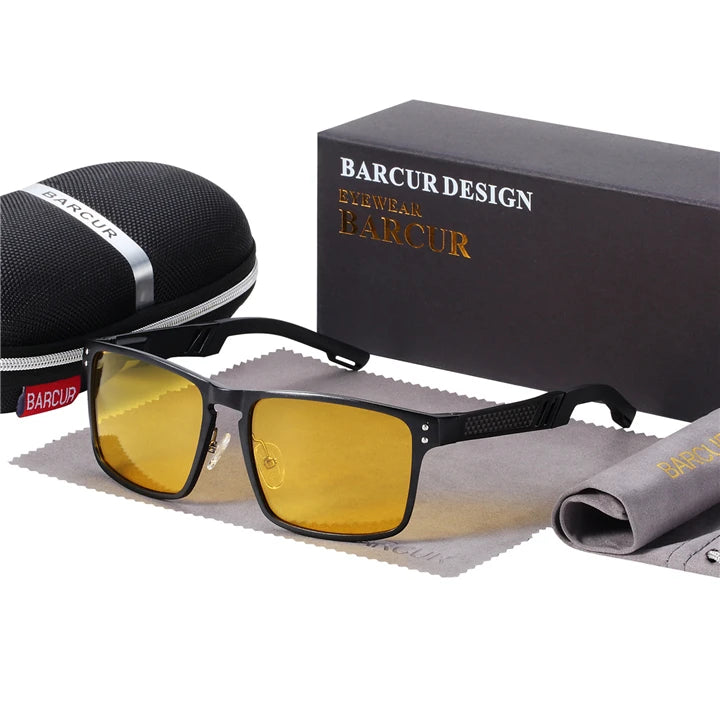 Sonnenbrille Al-Mg quadratisch polarisiert Spiegel Sport Herren Damen