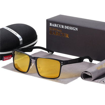 Sonnenbrille Al-Mg quadratisch polarisiert Spiegel Sport Herren Damen