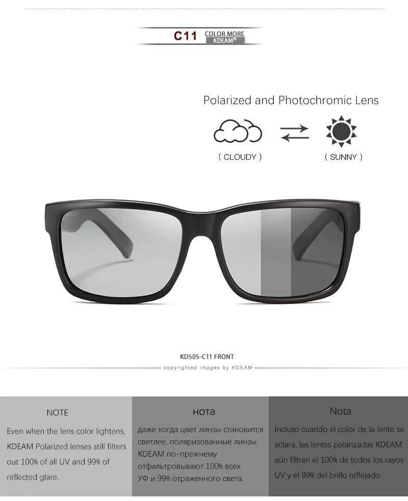 Sonnenbrille Sport polarisiert photochrom Fahren auffällige Farben Hartbox