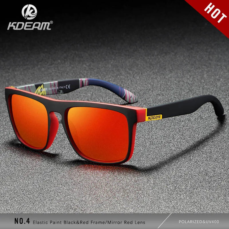 Sonnenbrille quadratisch polarisiert elastisch Spiegel 17 Farben Unisex