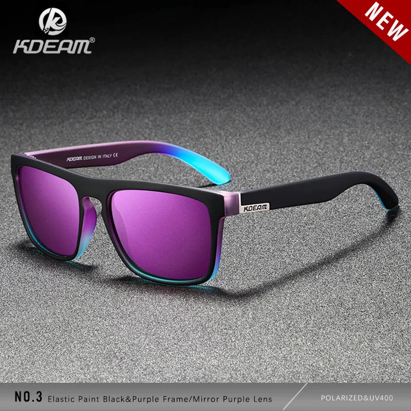 Sonnenbrille quadratisch polarisiert elastisch Spiegel 17 Farben Unisex