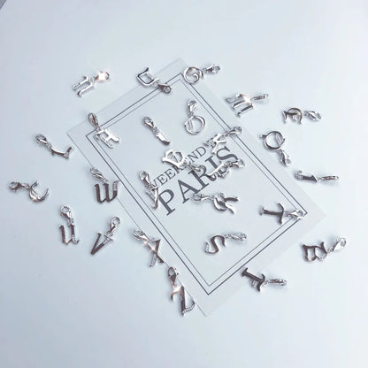 Damen-Charm-Anhänger Buchstaben ABC Glück aus Sterlingsilber