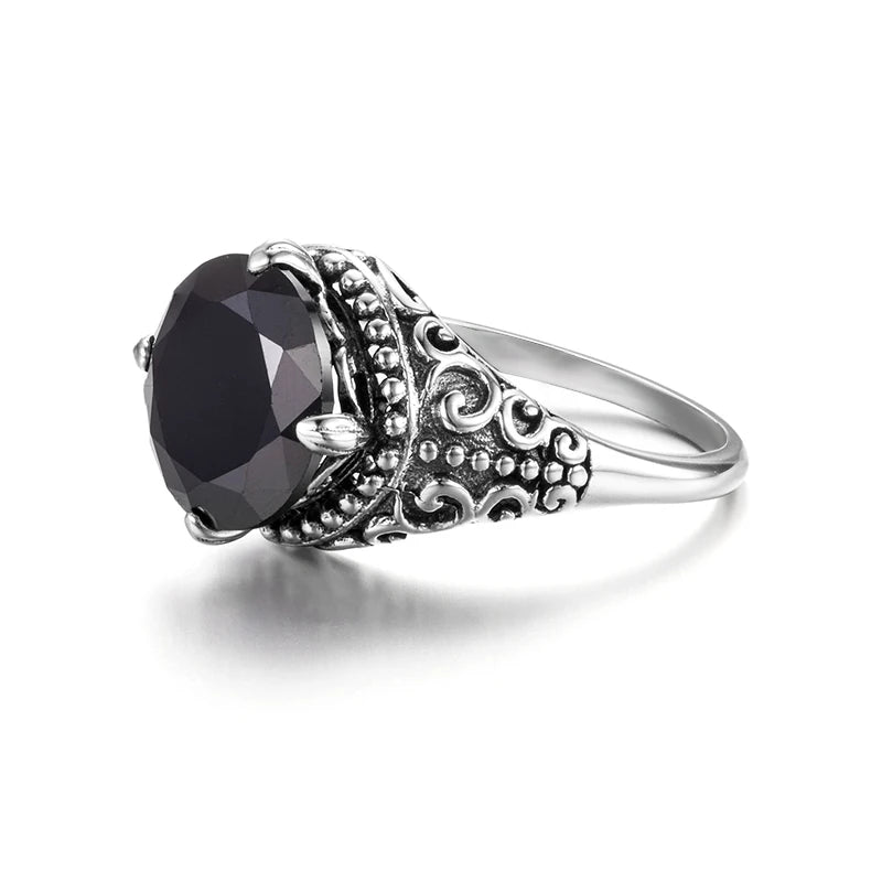Damen-Ring Mit Zirkon Stein Aus 925 Sterling Silber Im Antik Stil Für Festliche Anlässe