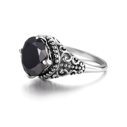 Damen-Ring Mit Zirkon Stein Aus 925 Sterling Silber Im Antik Stil Für Festliche Anlässe