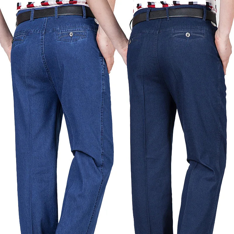 Herren Jeans im hohen Taillenschnitt für Freizeit und Business in Plusgröße