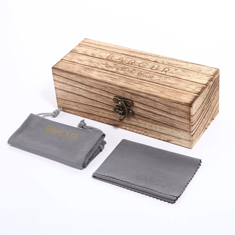 Sonnenbrille Walnuss schwarz polarisiert UV400 Holz Original-Etui Herren