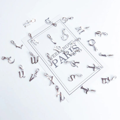 Damen-Charm-Anhänger Buchstaben ABC Glück aus Sterlingsilber