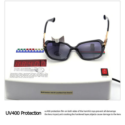 Damen-Sonnenbrille übergroß Farbverlauf UV400 polarisiert Shades
