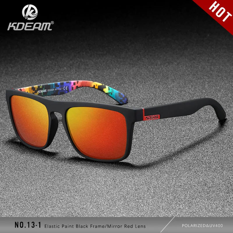 Sonnenbrille quadratisch polarisiert elastisch Spiegel 17 Farben Unisex