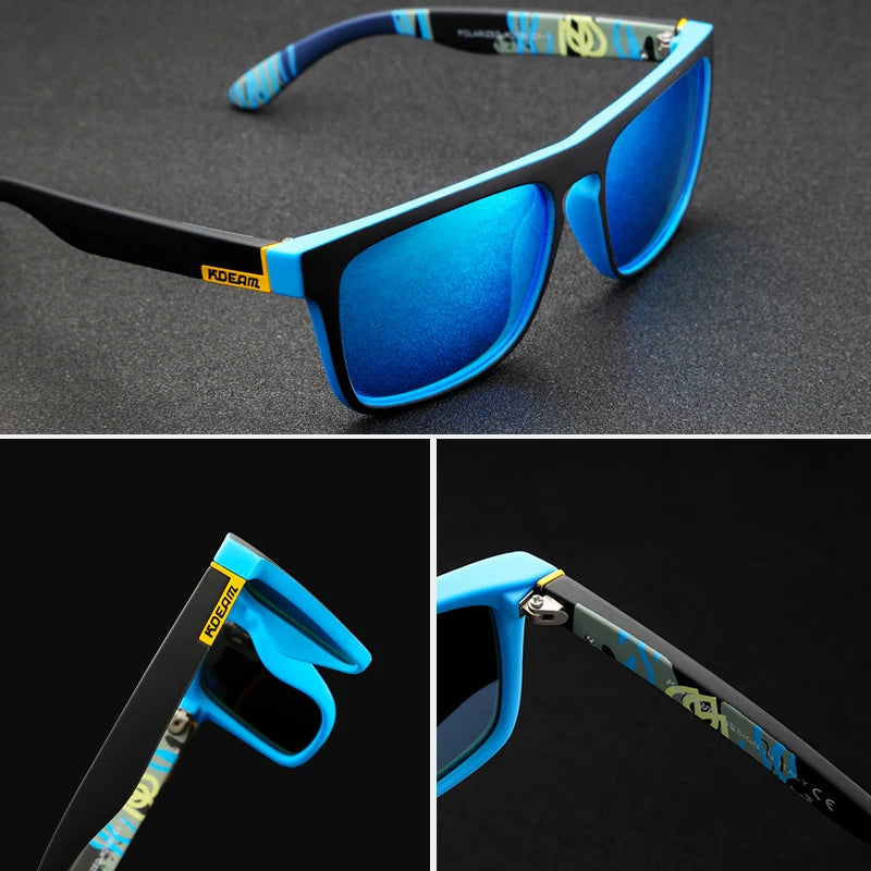 Sonnenbrille quadratisch polarisiert elastisch Spiegel 17 Farben Unisex