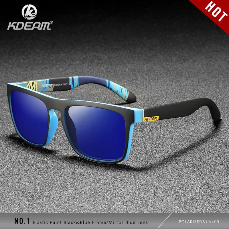 Sonnenbrille quadratisch polarisiert elastisch Spiegel 17 Farben Unisex