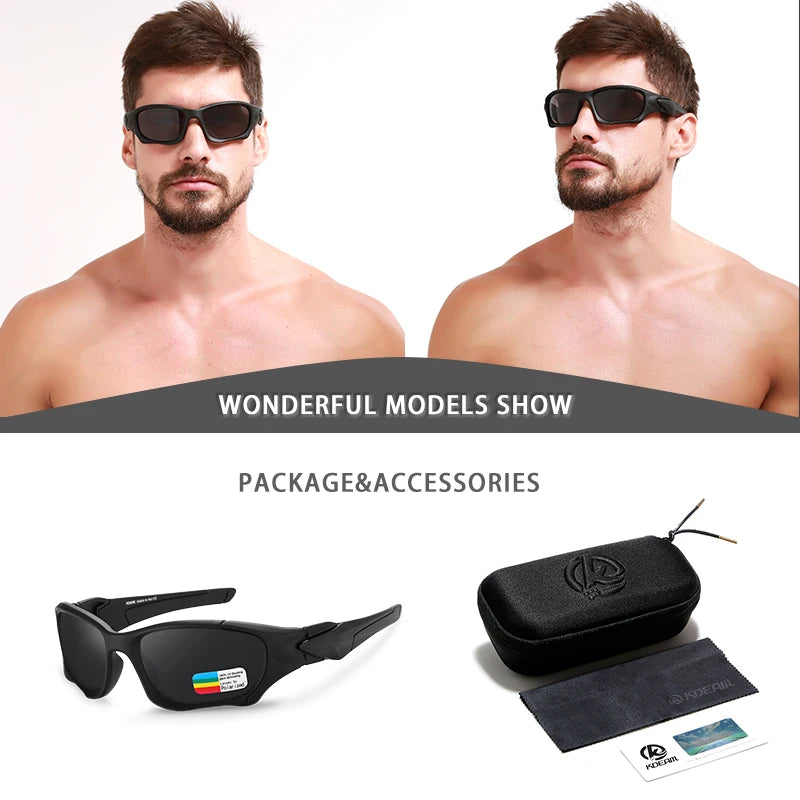 Sonnenbrille Sport Schild polarisiert gebogener Rahmen widerstandsfähig Unisex