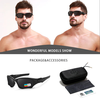 Sonnenbrille Sport Schild polarisiert gebogener Rahmen widerstandsfähig Unisex