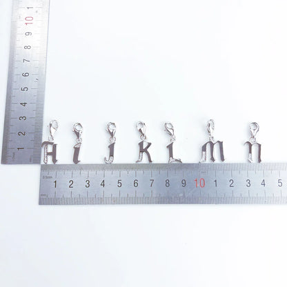 Damen-Charm-Anhänger Buchstaben ABC Glück II aus Sterlingsilber
