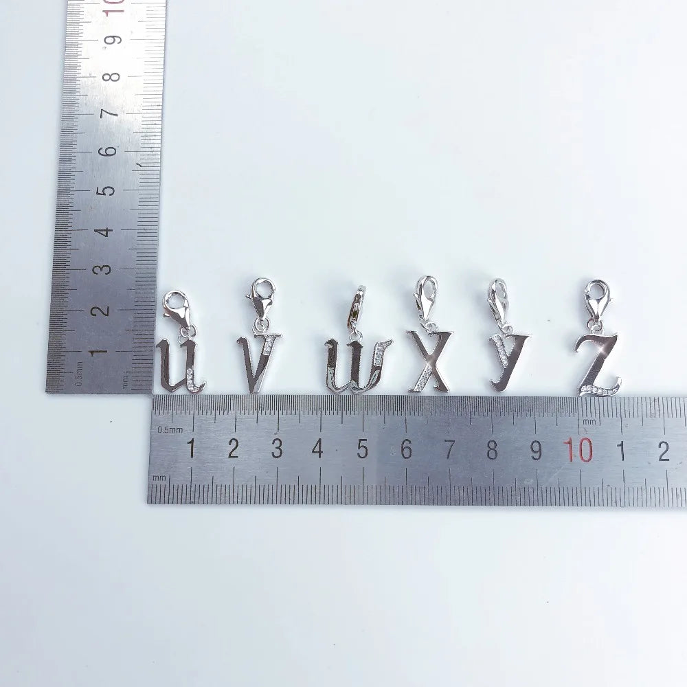 Damen-Charm-Anhänger Buchstaben ABC Glück II aus Sterlingsilber