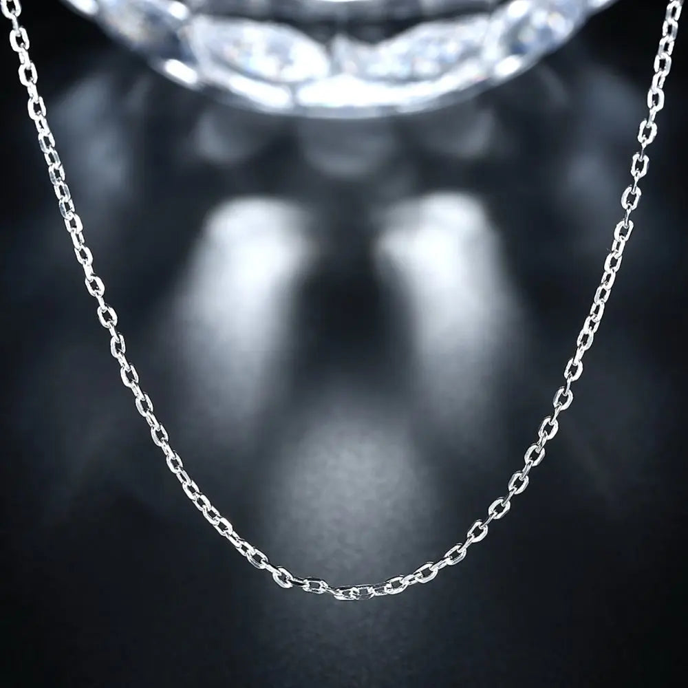 Damen-Halskette Rolo-Kette klassisch aus Sterlingsilber