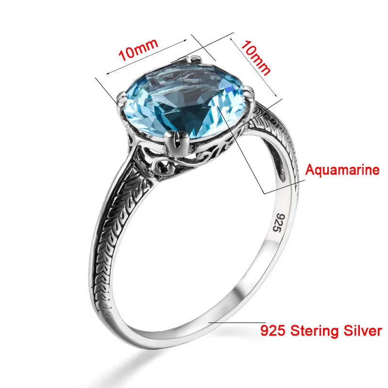 Damen-Cocktailring aus 925er Sterling Silber mit Zirkonstein Vintage-Design Feines Schmuckstück